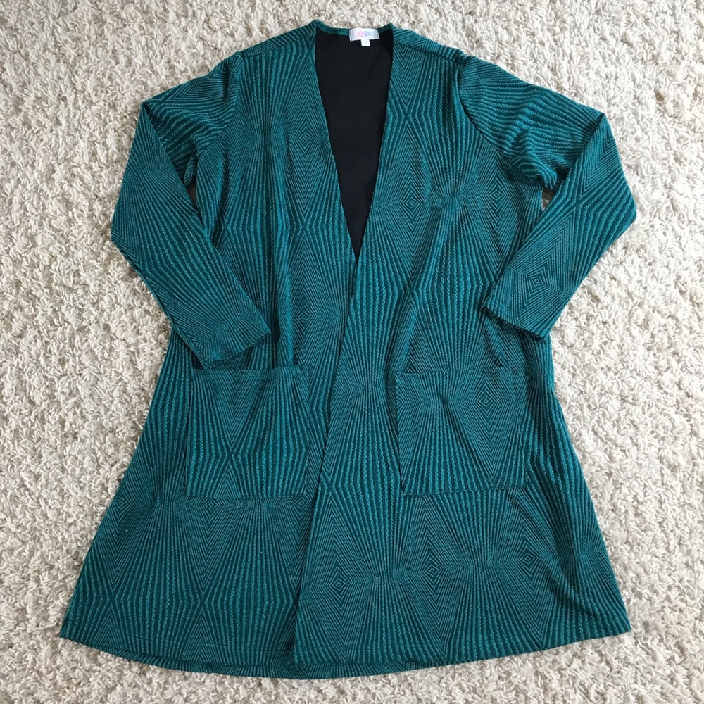 LuLaRoe Green Cardigan. Size small
